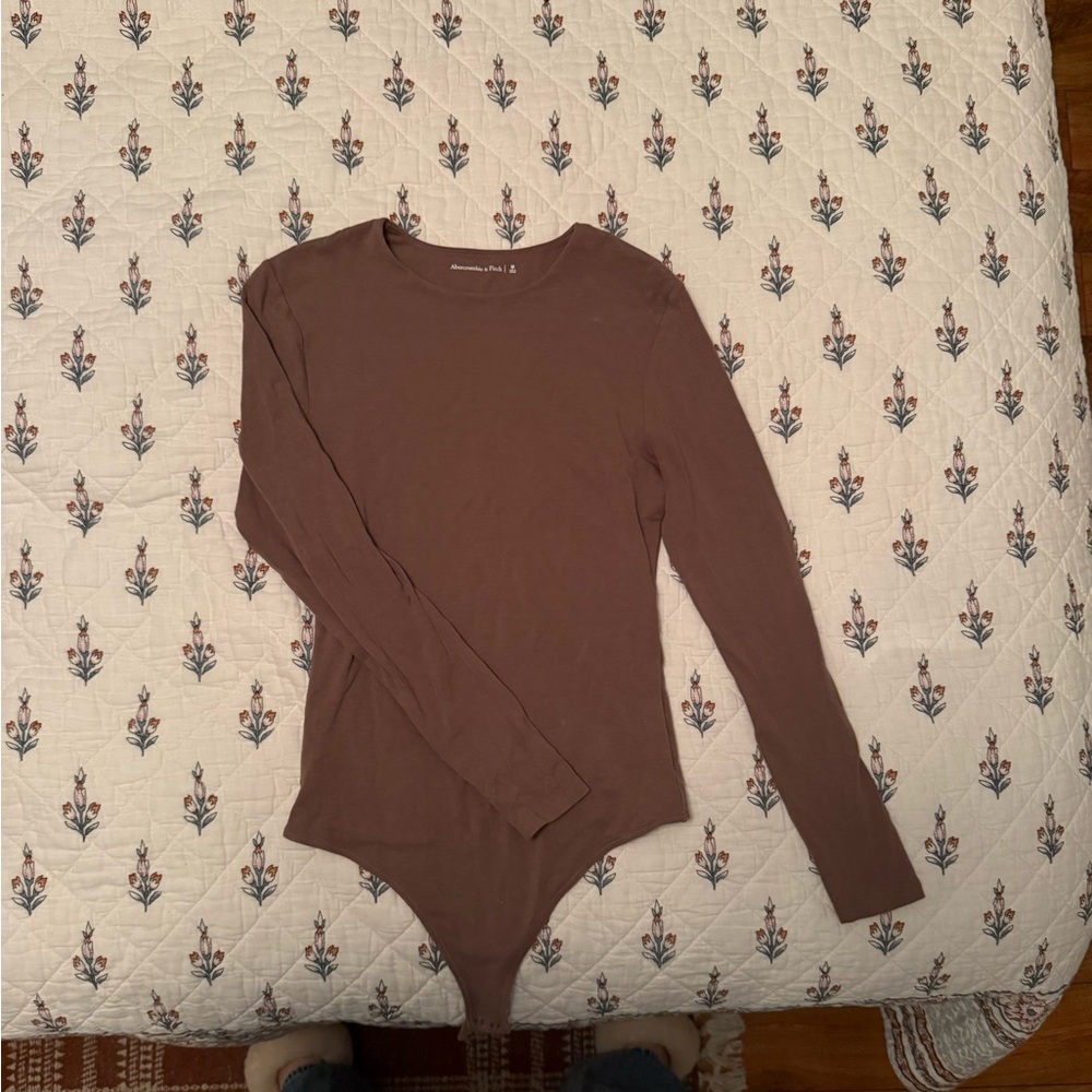 Brown Abercrombie Sleeve Bodysuit